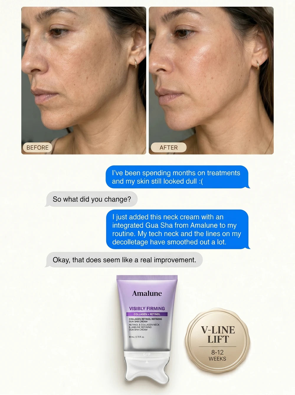Amalune Visibly Firming Gua Sha Neck Cream