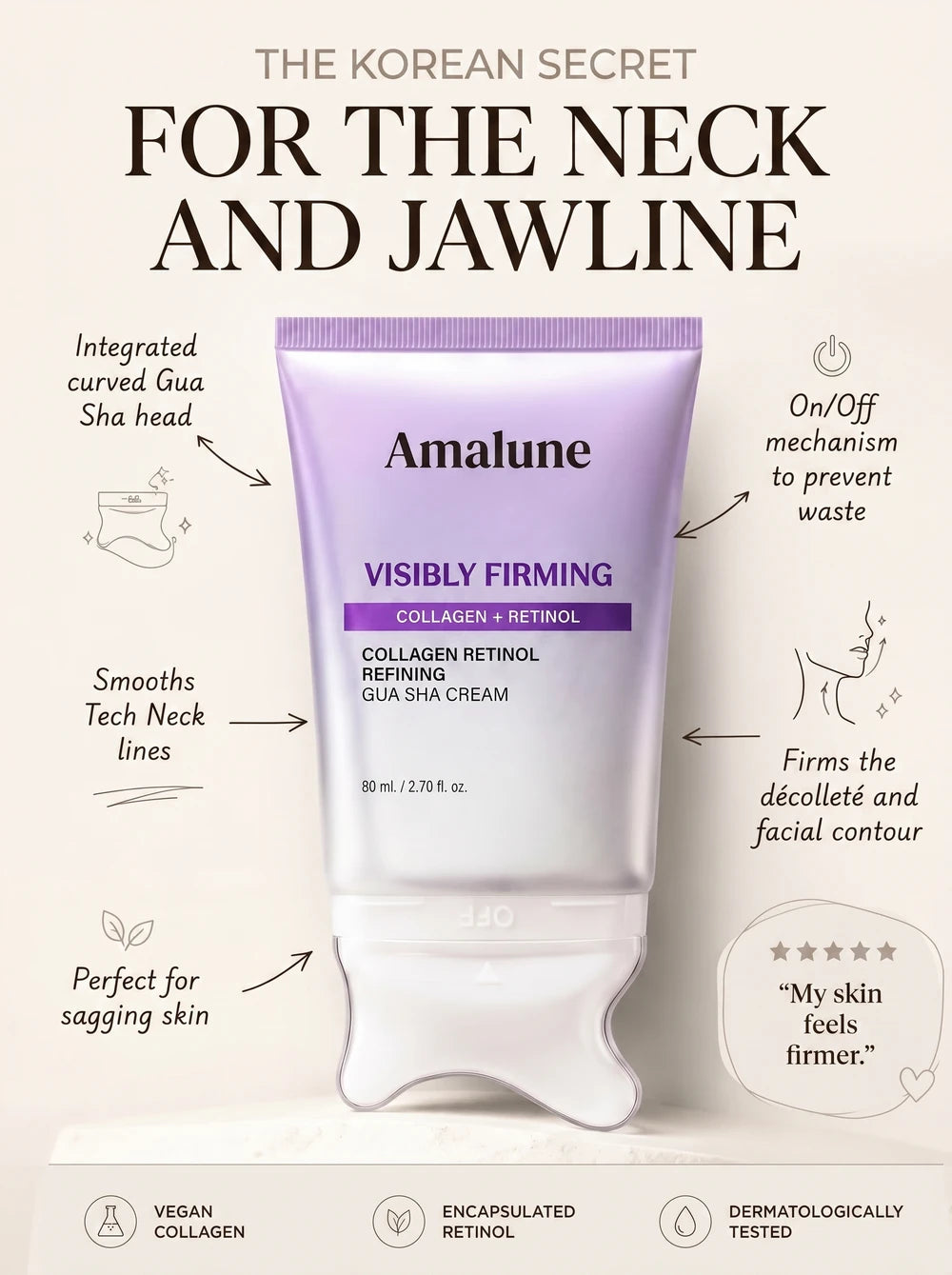 Amalune Visibly Firming Gua Sha Neck Cream