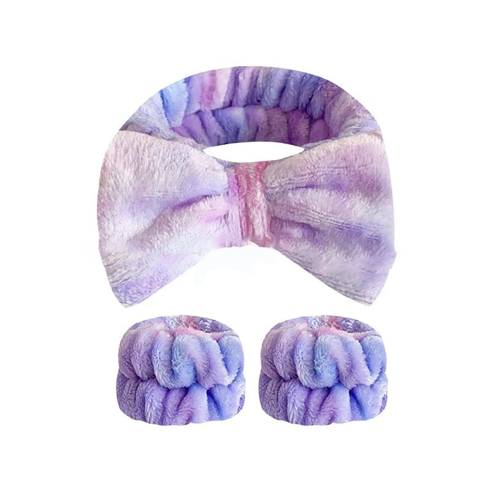 Coral Fleece Facial Skincare Headband Set