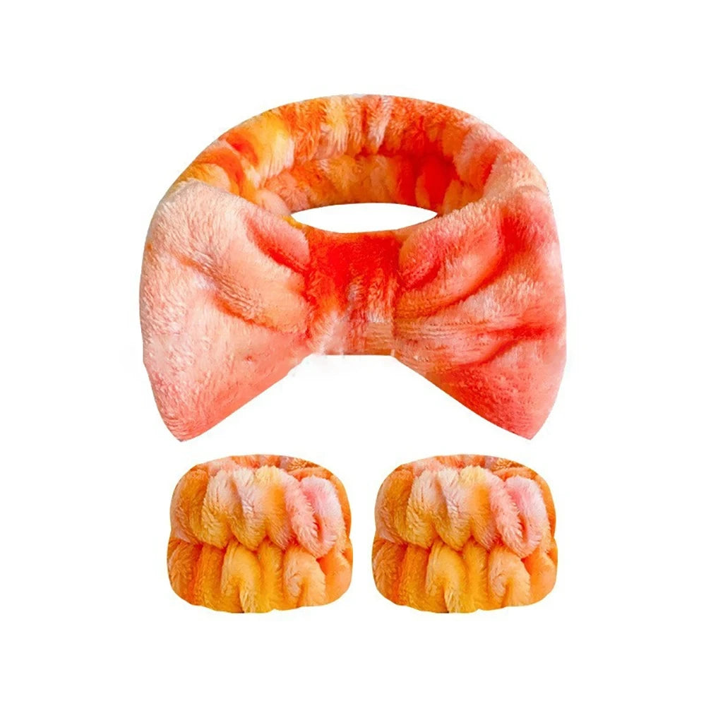 Coral Fleece Facial Skincare Headband Set
